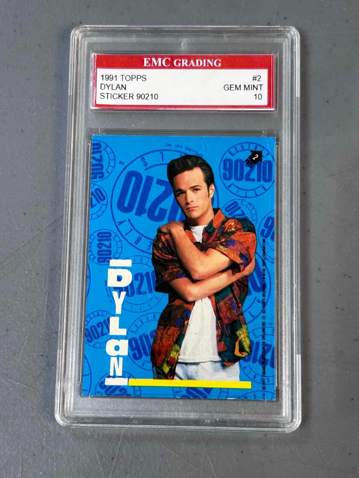 1991 Topps Beverly Hills 90210 Stickers Dylan #2 RC Rookie graded gem mint 10