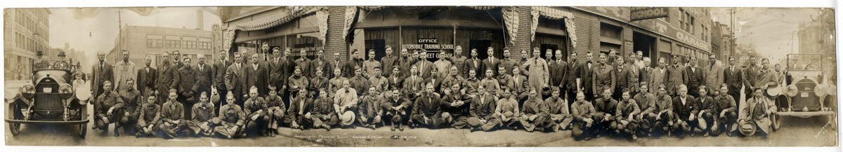 1915 PHOTO USA PANORAMA AUTOMOBILE TRAINING SCHOOL KANSAS CITY 46\