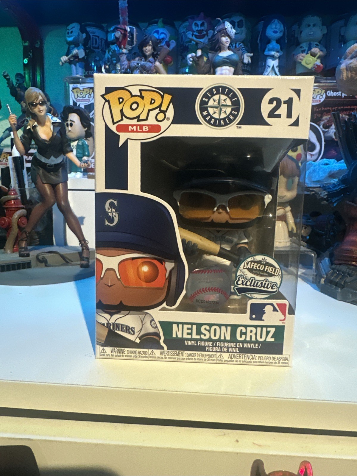 Funko Pop Vinyl: Nelson Cruz #21 Safeco field exclusive W/Protector