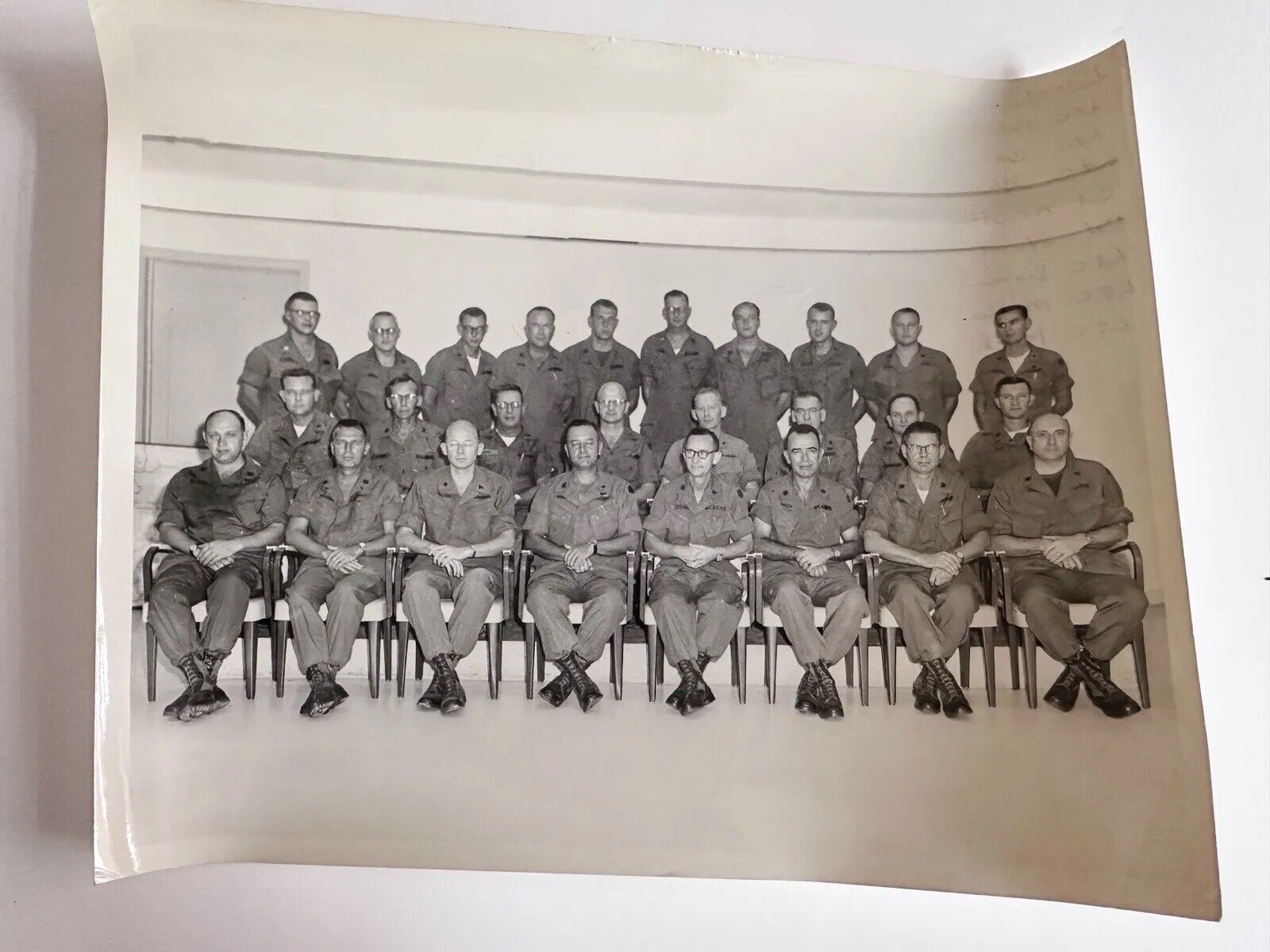 Photograph Military Officers At Cam Ranh Group Photo 1960s 8x10”