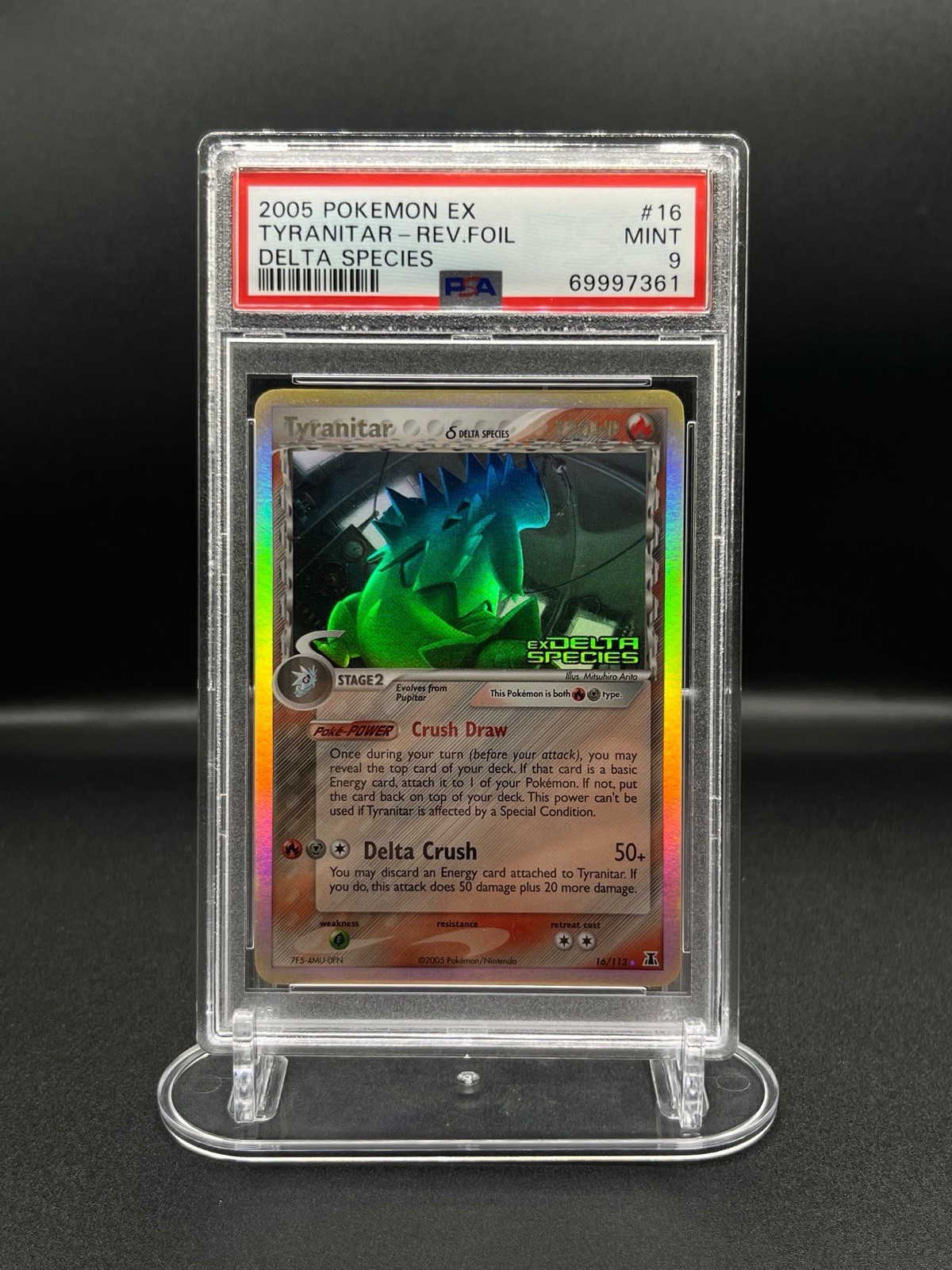 Tyranitar 16/113 Ex Delta Species Stamped Psa 9 Eng