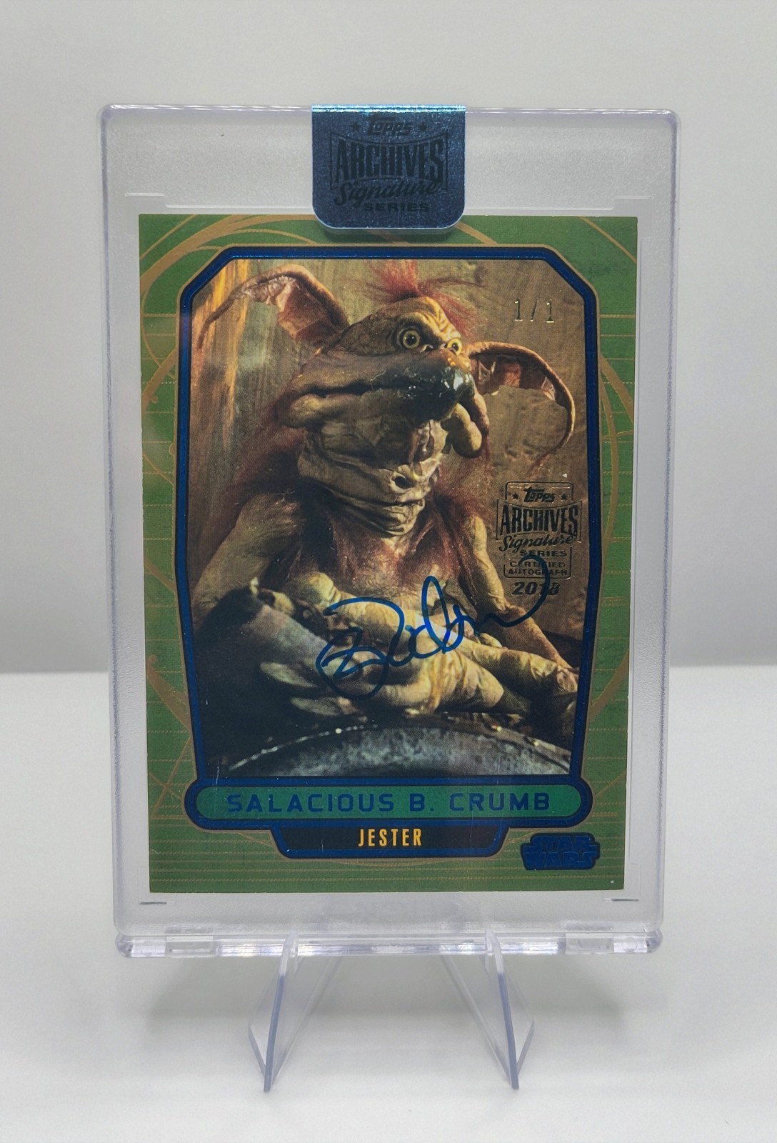 2018 Topps Star Wars: Salacious B Crumb 1/1 (Mark Dodson) ON CARD AUTOGRAPH