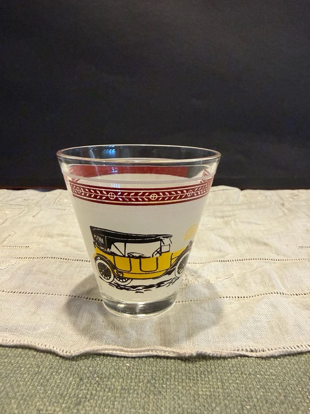 Vintage Classic Cars 1908 Rambler-1905 Buick Logo High Ball Glass 3 Vintage Classic Cars 1908 Rambler-1905 Buick Logo High Ball Glass 3