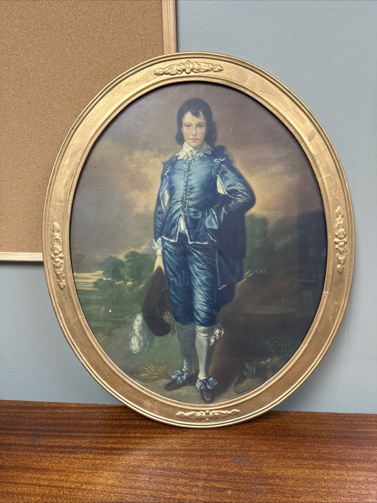 Large Blue Boy & Pinkie Portraits Oval Frames 22.5x18.5 Large Blue Boy & Pinkie Portraits Oval Frames 22.5x18.5