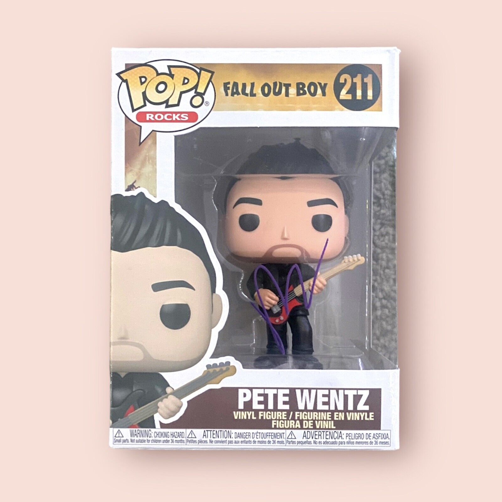 Pete Wentz Signed Autographed Funko Pop Fall Out Boy #211