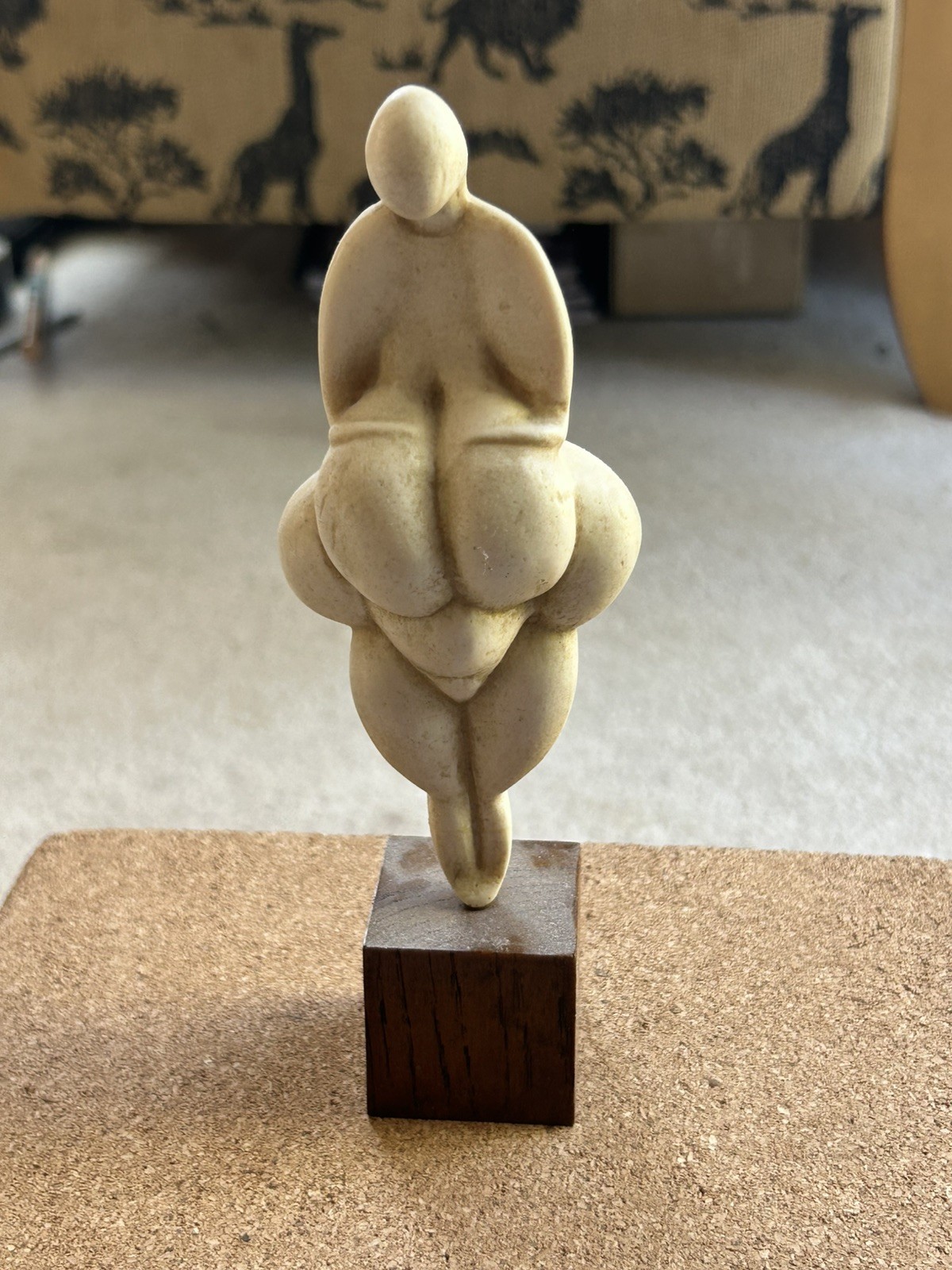 Vintage 1984 Louvre Venus of Lespugue Figurine 7” Paleolithic Museum Replica