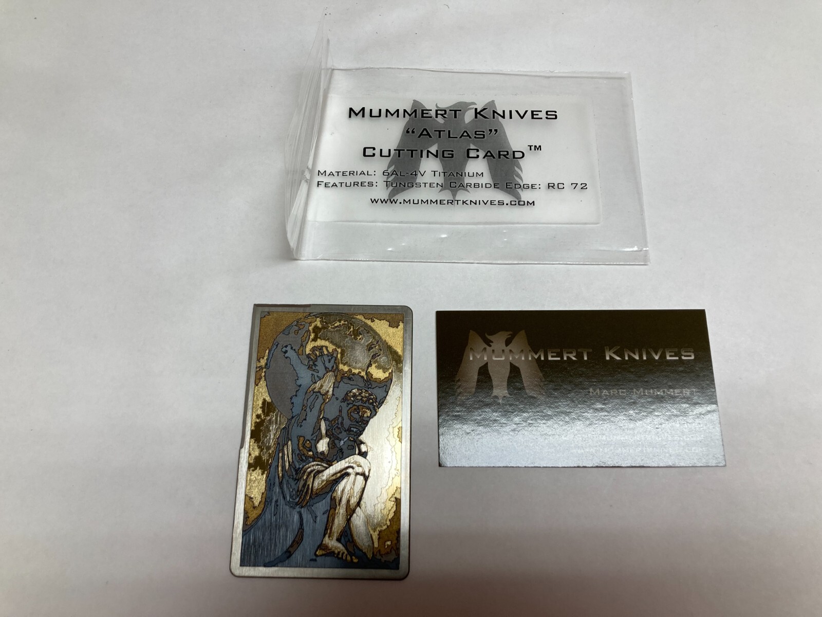 Mummert Knives Atlas Titanium Cutting Card