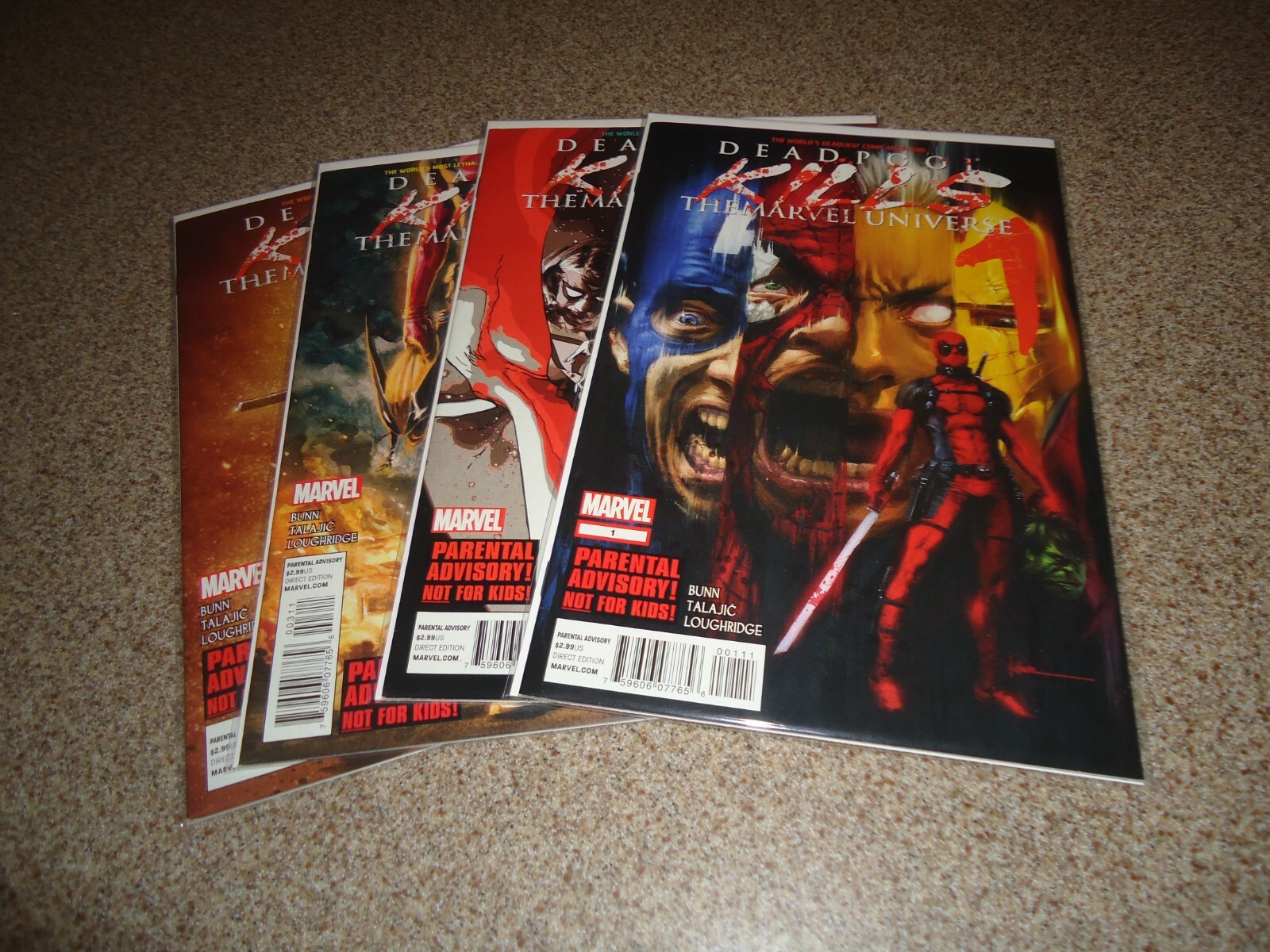 DEADPOOL KILLS THE MARVEL UNIVERSE COMPLETE SERIES 1-4 HIGH GRADE DEADPOOL KILLS THE MARVEL UNIVERSE COMPLETE SERIES 1-4 HIGH GRADE