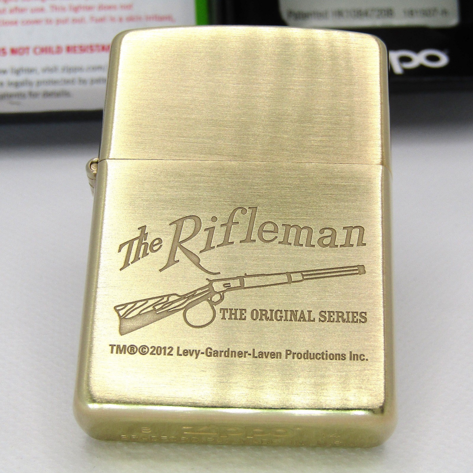 The Rifleman TV Show Brass Zippo Oil Lighter 2014 MIB Rare