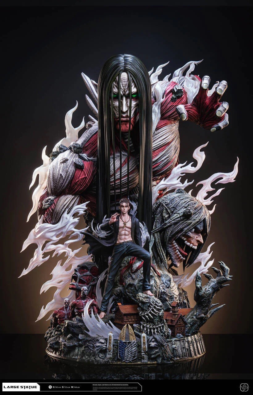 Hertz Studio Attack On Titan Eren Yeager Model PU Statue 85cm Painted Collection Hertz Studio Attack On Titan Eren Yeager Model PU Statue 85cm Painted Collection