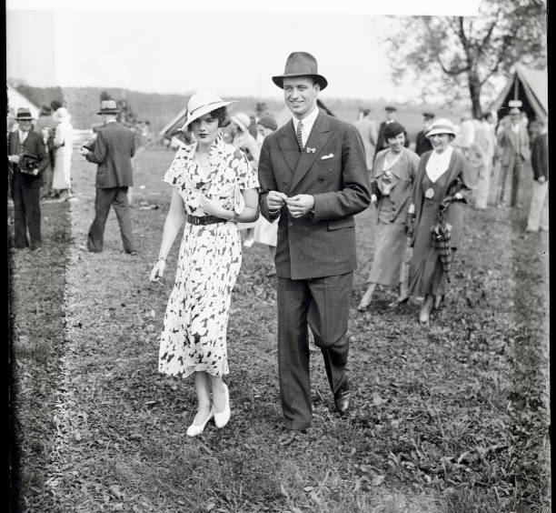 James Roosevelt with Helen Robbins 1933 Photo At Capital Society Horse Show. P