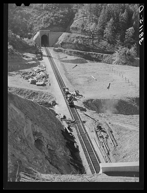 Shasta County California 1940 Southern Pacific Railroad Tunnel Shasta Dam
