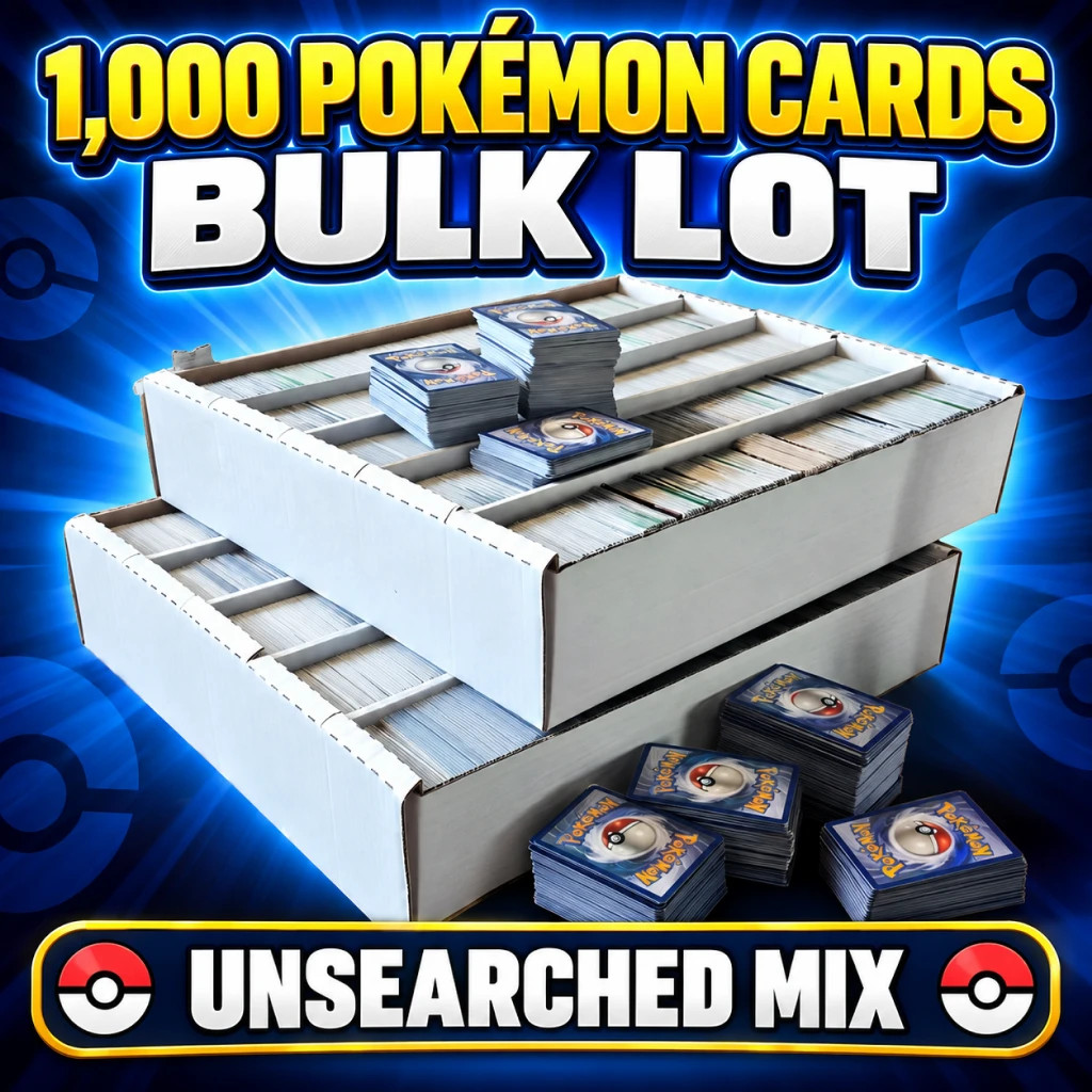 1000 Pokémon Card Lot - UNSEARCHED - Mixed Sets Common, Uncommon, Rare & Holo 1000 Pokémon Card Lot - UNSEARCHED - Mixed Sets Common, Uncommon, Rare & Holo