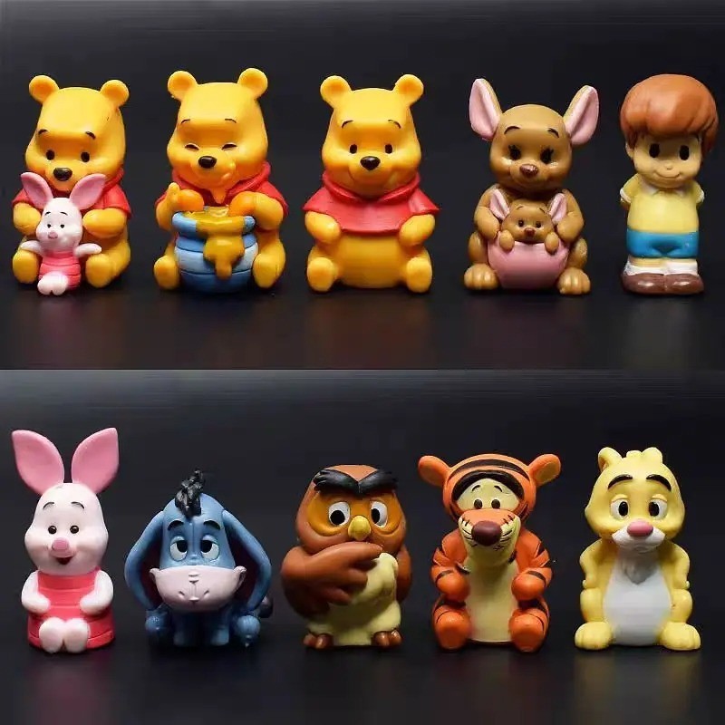 10pcs/set Cartoon Winnie The Pooh Action Figure Toy Pooh Bear Tigger Eeyore Pigl 10pcs/set Cartoon Winnie The Pooh Action Figure Toy Pooh Bear Tigger Eeyore Pigl