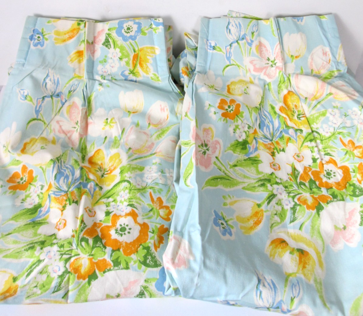Vintage JC Penney Fashion Manor 2 Floral Pinch Pleat Curtains 78\ Vintage JC Penney Fashion Manor 2 Floral Pinch Pleat Curtains 78\