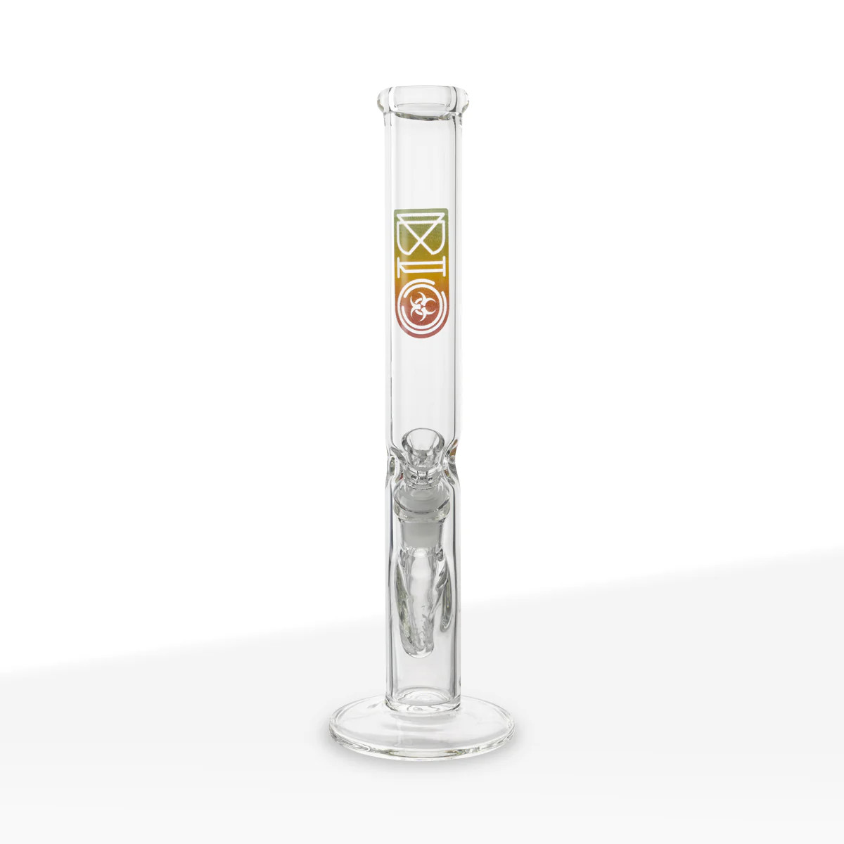 BIO Glass Classic Straight Water Pipe | Rasta | 14mm | 12\ BIO Glass Classic Straight Water Pipe | Rasta | 14mm | 12\