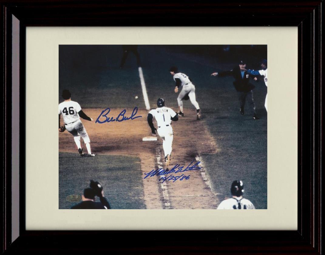 Gallery Framed Mookie Wilson and Bill Buckner - The Curse - Boston Red Sox