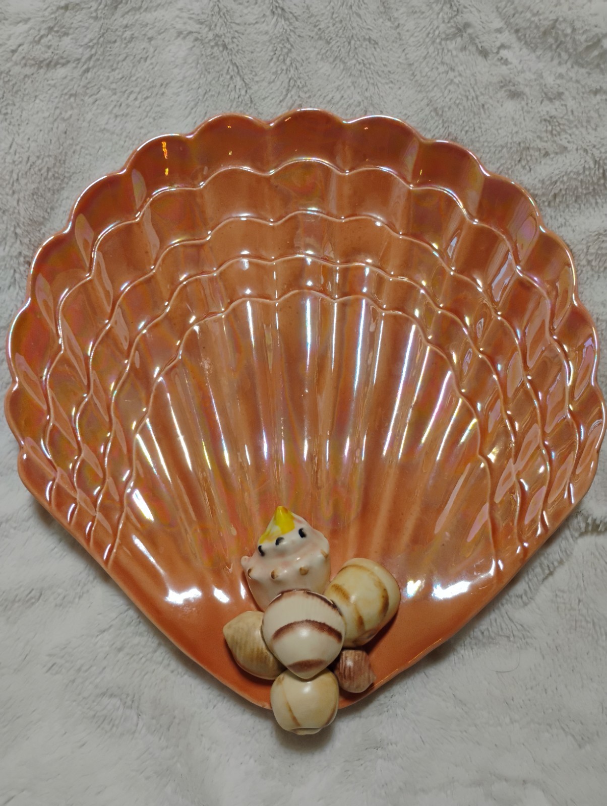 Vintage Cuernavaca Pottery Pink Shell Serving Plate, Collectible Mexican Ceramic