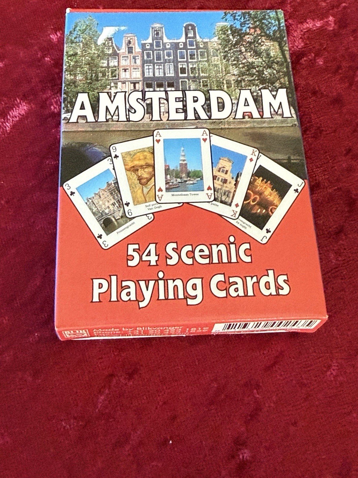 Souvenirs From Holland AMSTERDAM 54 Scenic Playing Cards Deck. Blikvanger. New