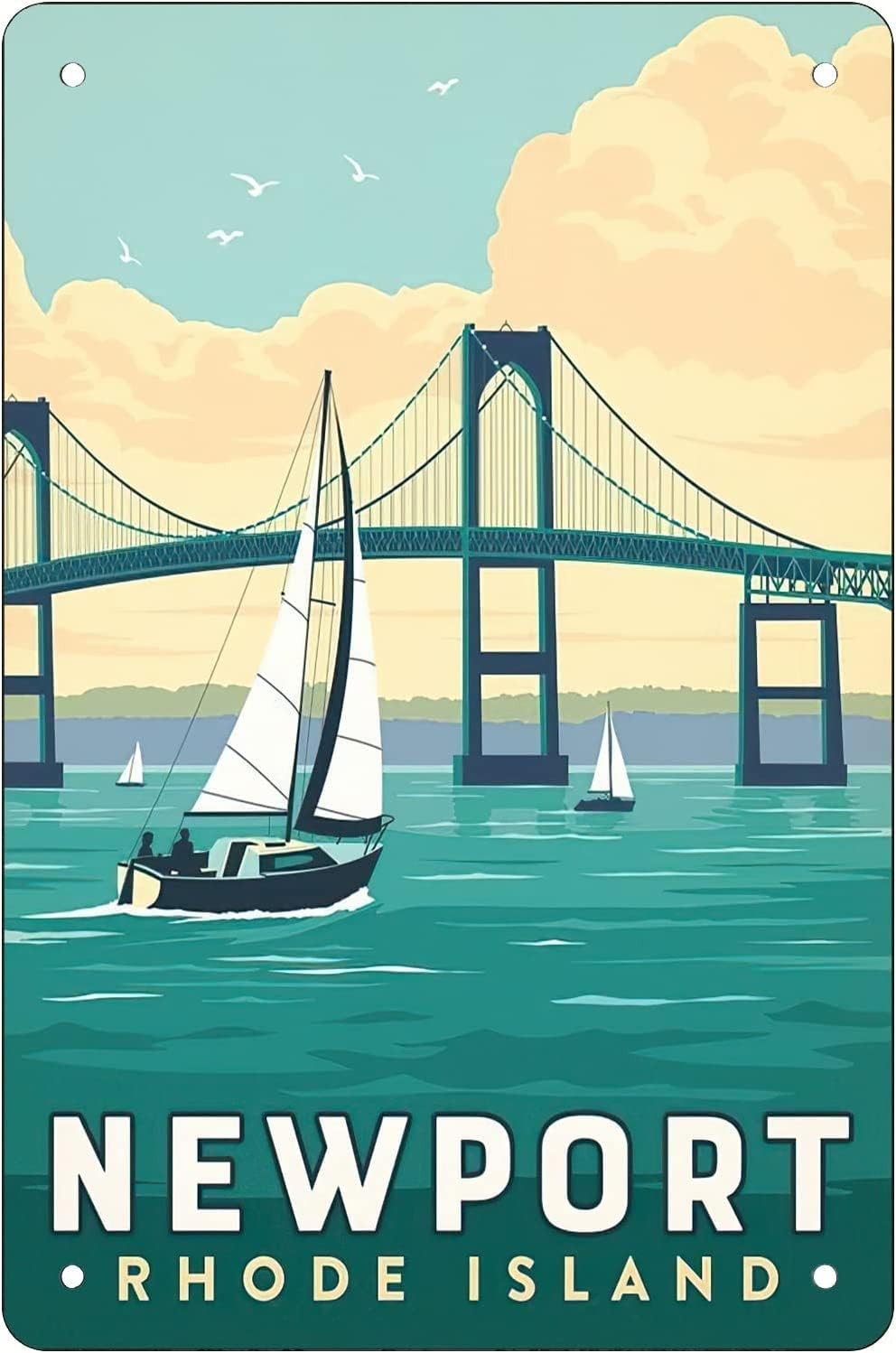 Newport Rhode Island Use Indoor Tin Metal Signs Home Décor Wall Art 8x12 Newport Rhode Island Use Indoor Tin Metal Signs Home Décor Wall Art 8x12