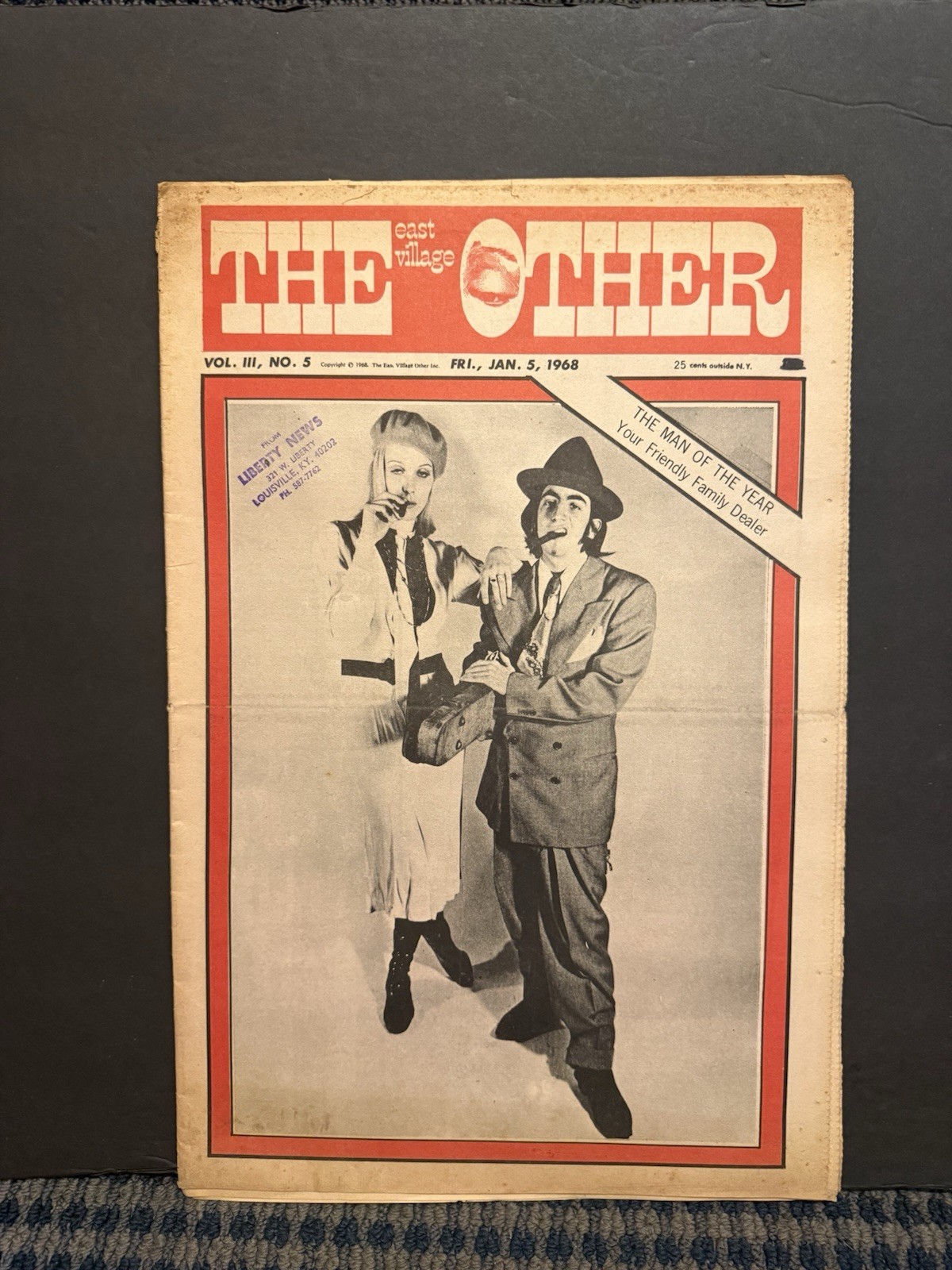 1968 January The East Village Other Newspaper, Friendly Family Dealer (10T)