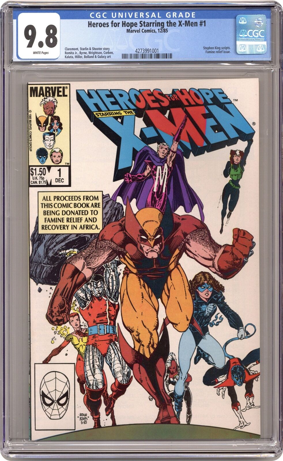 Heroes for Hope Starring the X-Men #1 CGC 9.8 1985 4273991001