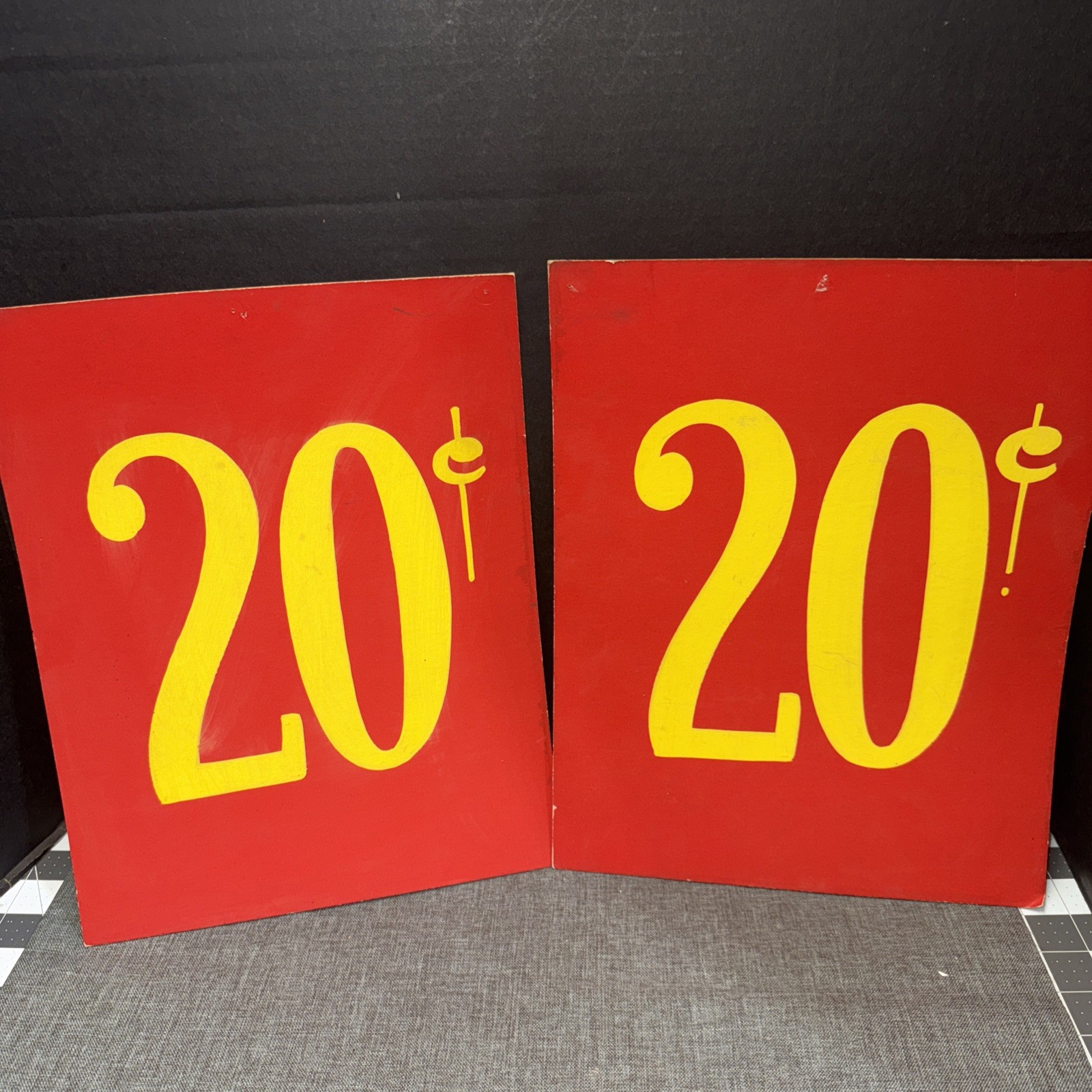 2 Vintage 20 Cent / Country Store Cardboard 11x14 Window Sign Old Stock 2 Vintage 20 Cent / Country Store Cardboard 11x14 Window Sign Old Stock