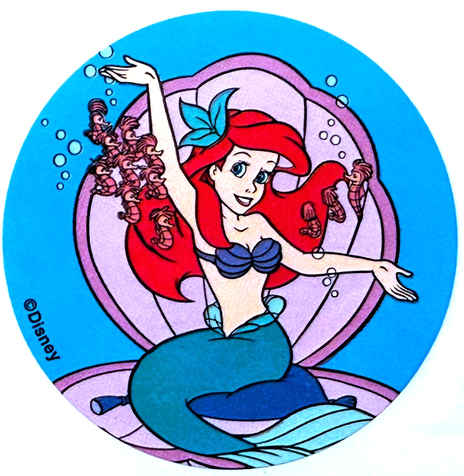 Ariel The Little Mermaid Sticker Seashell Seahorse Princess Walt Disney World