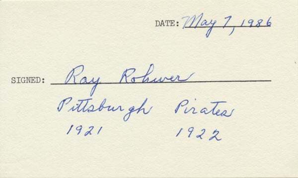 Ray ROHWER / Signature and Inscription Signed