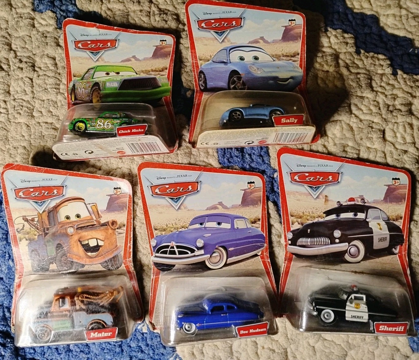 Disney Pixar Cars 2005 Desert Series 12-Back Error Lot of 5 Doc Mater Sally NIP Disney Pixar Cars 2005 Desert Series 12-Back Error Lot of 5 Doc Mater Sally NIP