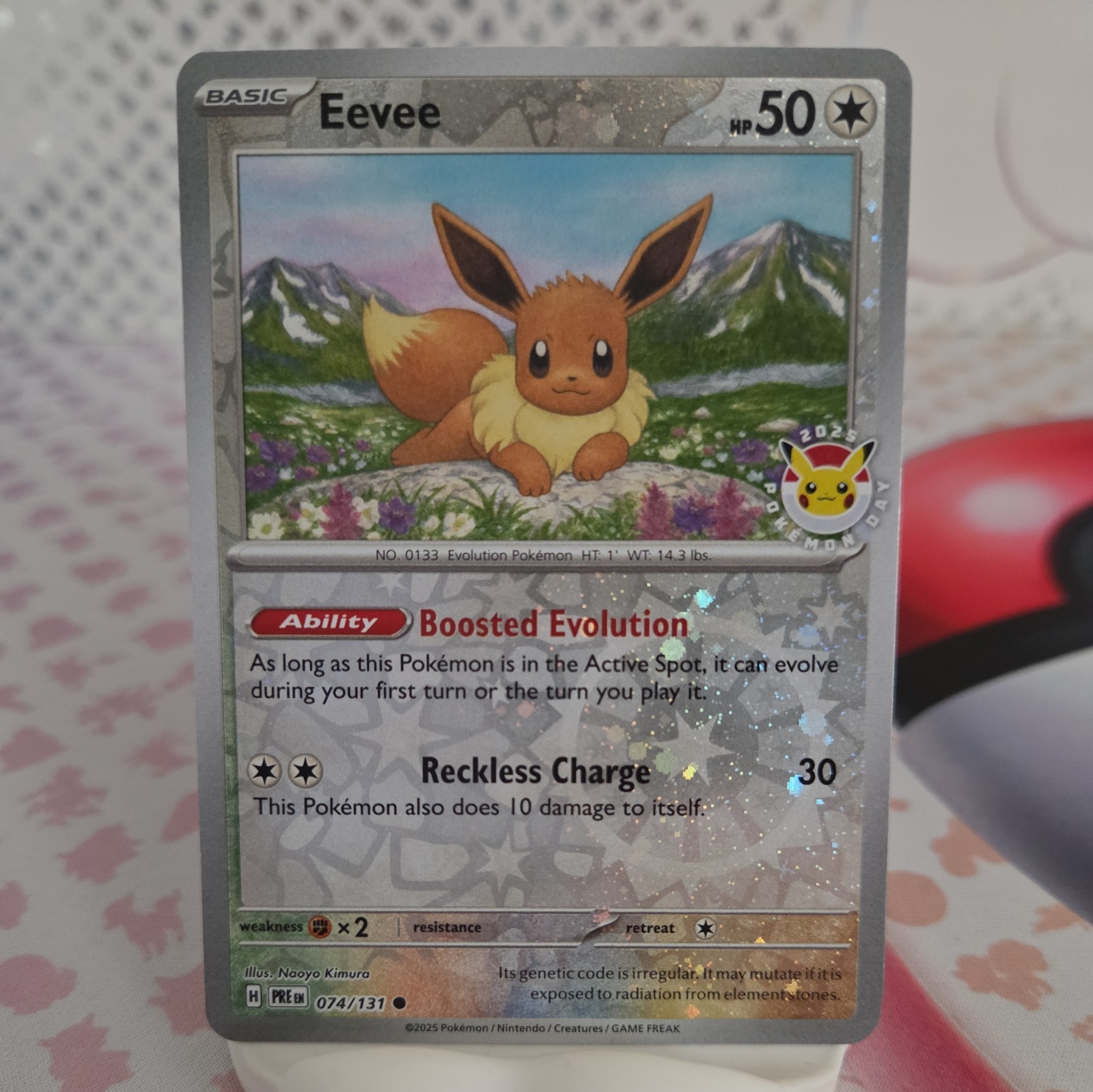 Pokemon TCG - Eevee 074/131 Pokemon Day 2025 - Reverse Cosmos Promo