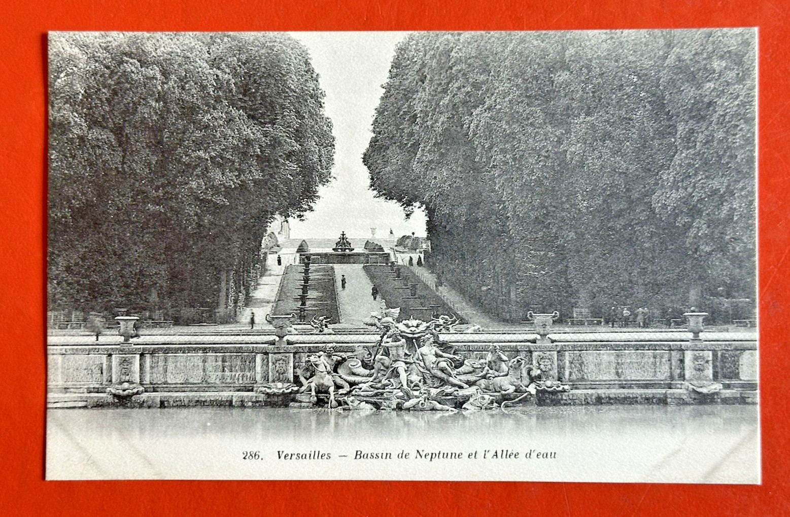 1909 VERSAILLES FRANCE Antique Postcard~BASSIN DE NEPTUNE ET L\'ALLEE D\'EAU
