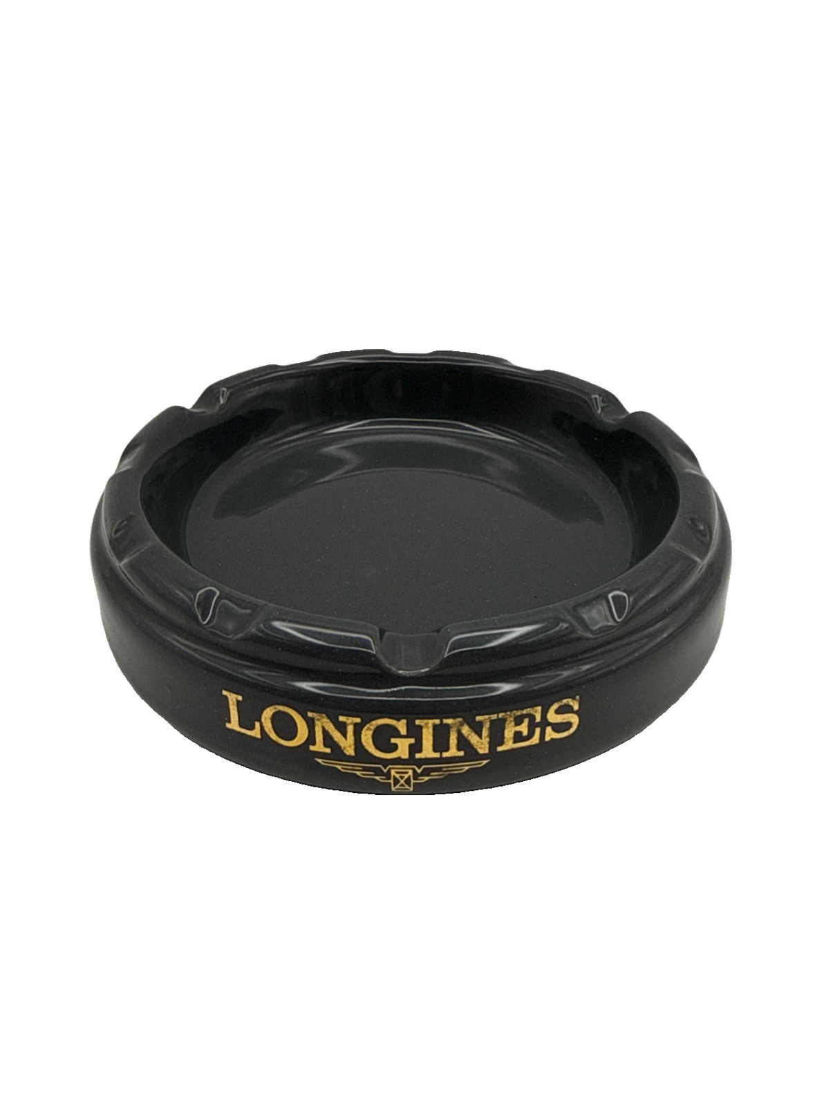 Vintage Longines Watch Advertising Ashtray Grey Ceramic 5” Dealer Display