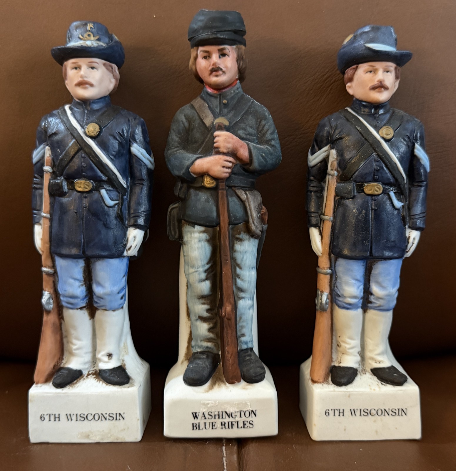 TWO VINTAGE 1975 6th WISCONSIN CORPORALS & ONE WASHINGTON BLUE RIFLES SOLDIER TWO VINTAGE 1975 6th WISCONSIN CORPORALS & ONE WASHINGTON BLUE RIFLES SOLDIER