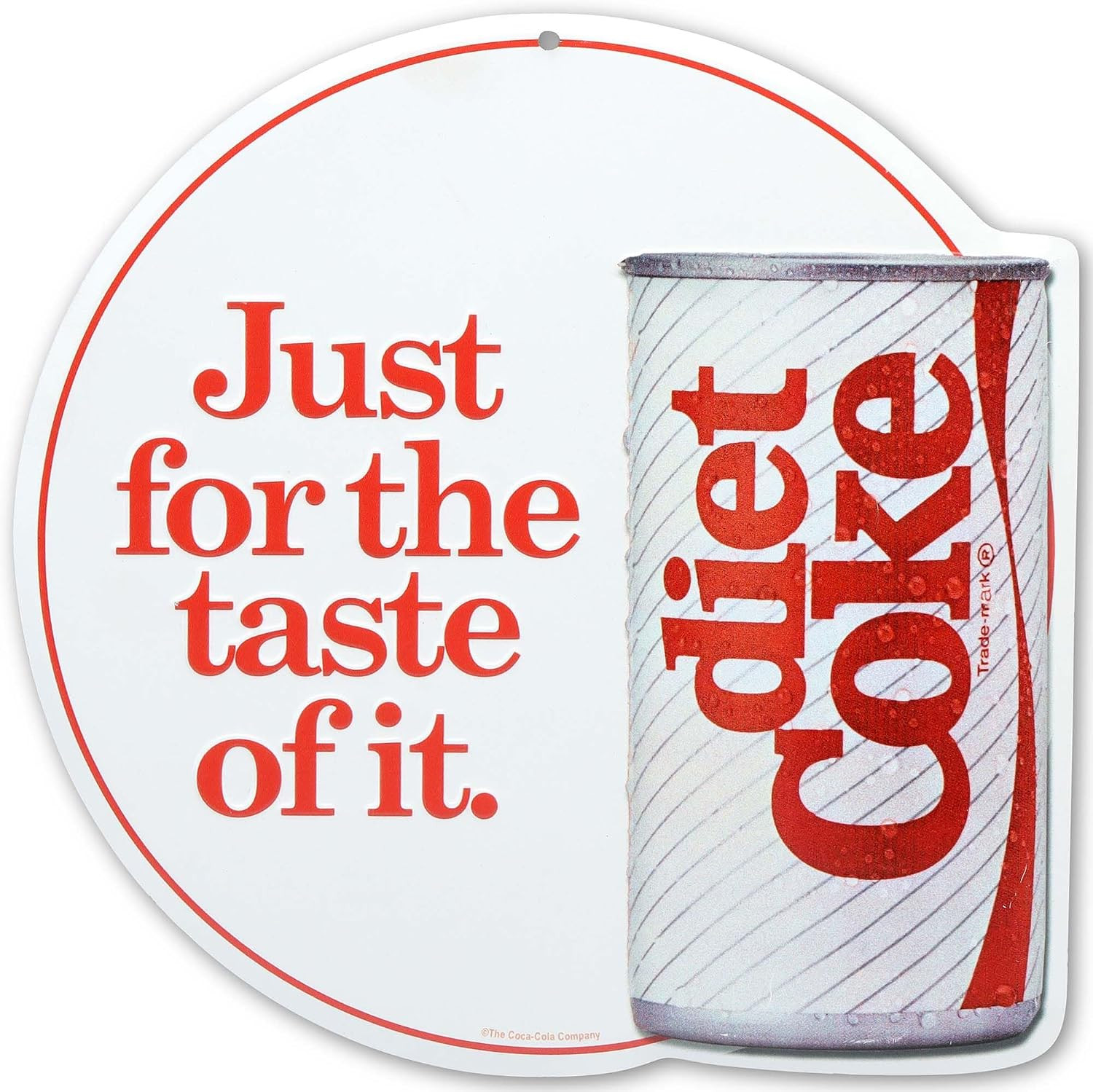 Coca-Cola Diet Coke Just for the Taste Layered Metal Sign