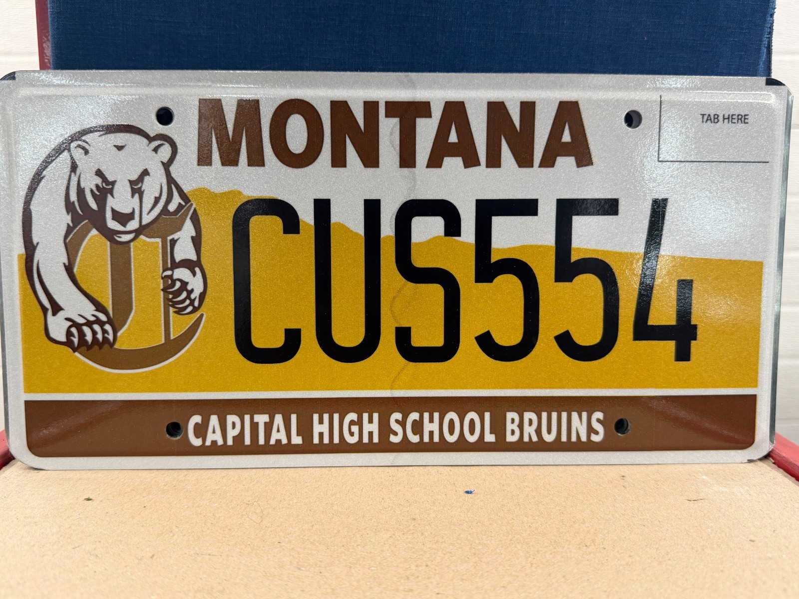 CAPITAL HIGH SCHOOL BRUINS   MONTANA LICENSE PLATE