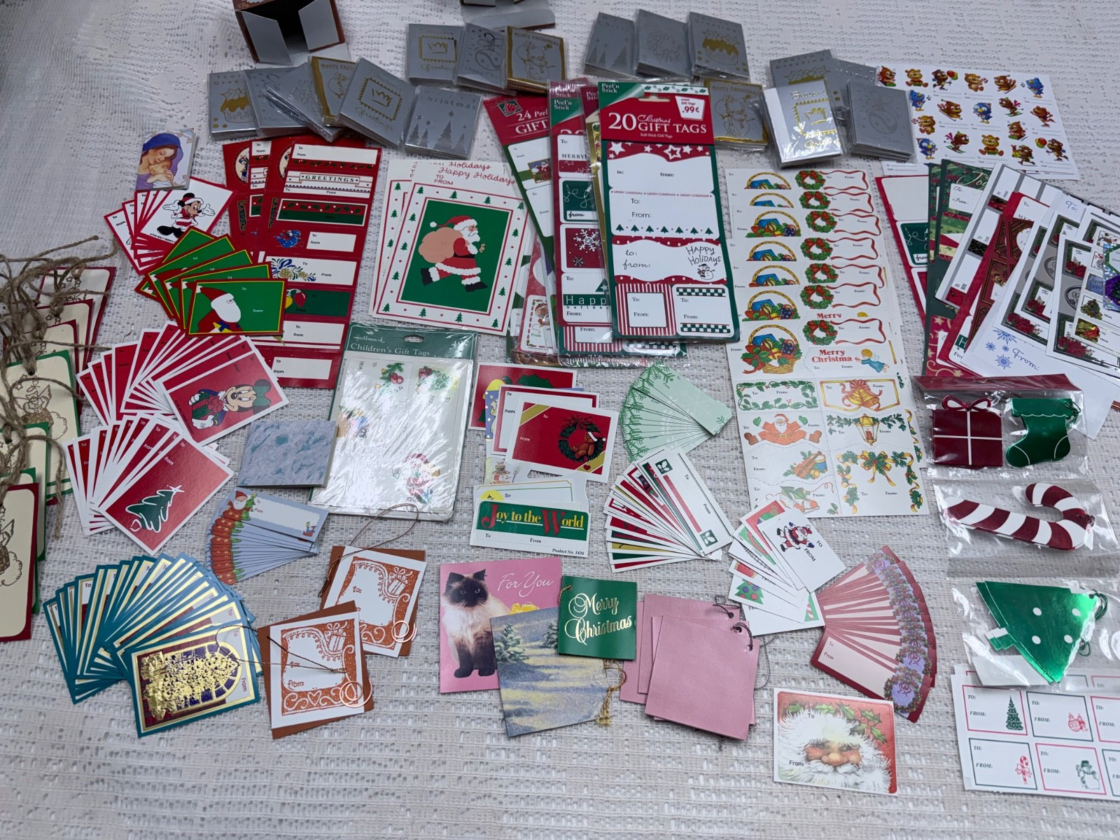 Huge Lot 780 Vtg Christmas Gift Tags MCM Present Stickers - plus 300 add’l bonus Huge Lot 780 Vtg Christmas Gift Tags MCM Present Stickers - plus 300 add’l bonus