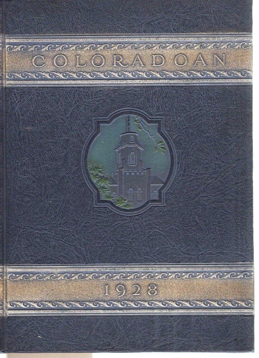 Original 1928 University Colorado Yearbook-Boulder-Coloradoan-CU Buffs 