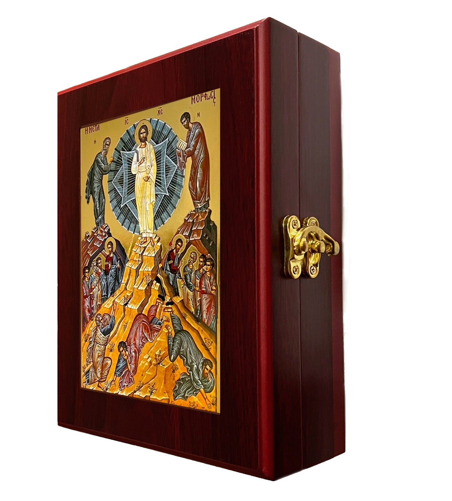 Transfiguration Christ Jesus Saints Gilded WALL TABLE Box Greek Byzantine Icon Transfiguration Christ Jesus Saints Gilded WALL TABLE Box Greek Byzantine Icon