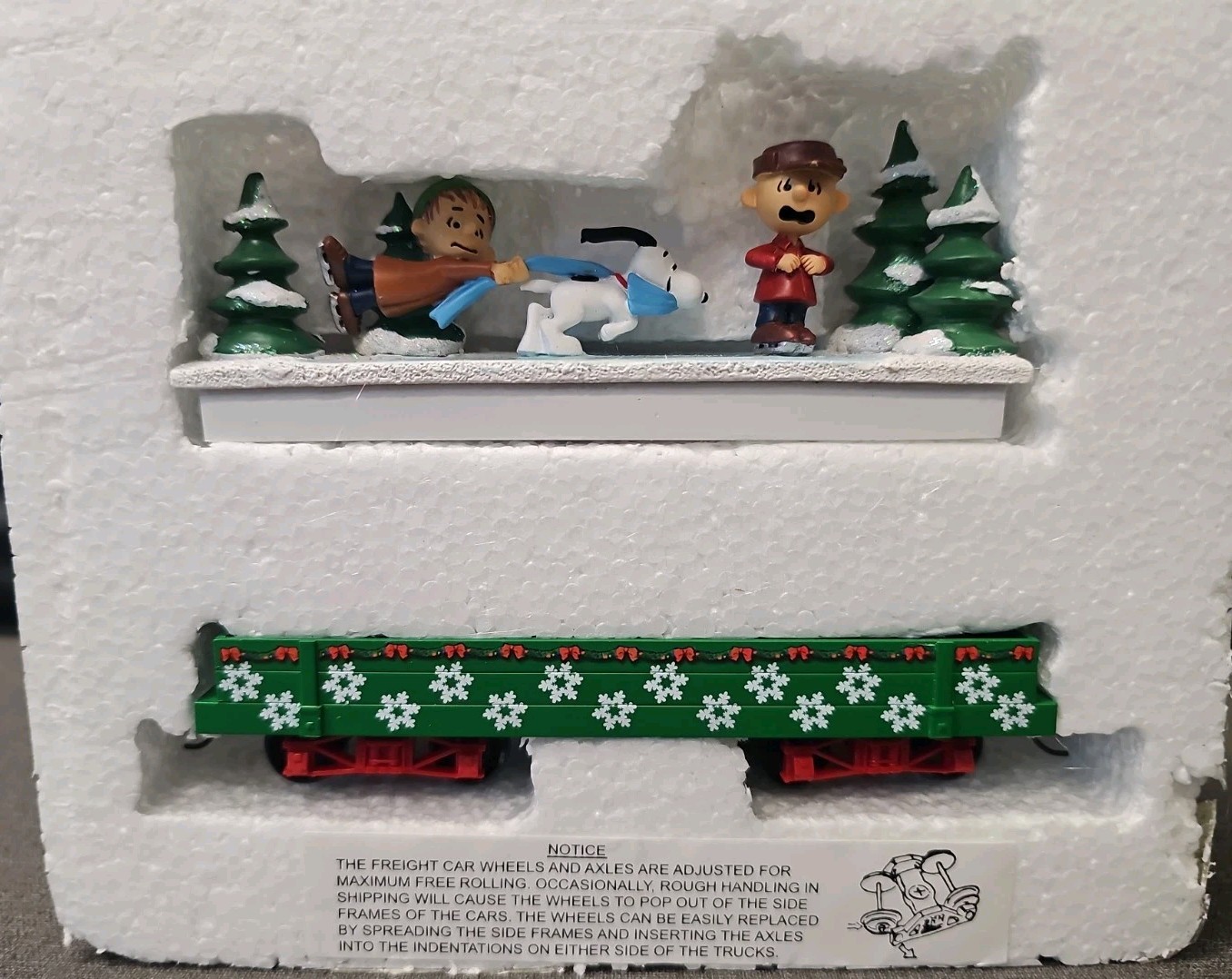 Peanuts Christmas Express Train Car Hawthorne Village Good Grief Gondola W/ COA Peanuts Christmas Express Train Car Hawthorne Village Good Grief Gondola W/ COA
