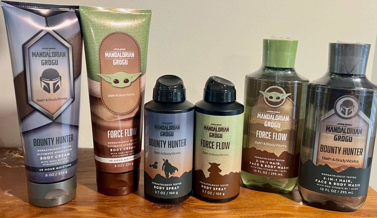 Bath & Body Works Star Wars Mandalorian Grogu Body Care Set Lot of 6 NEW