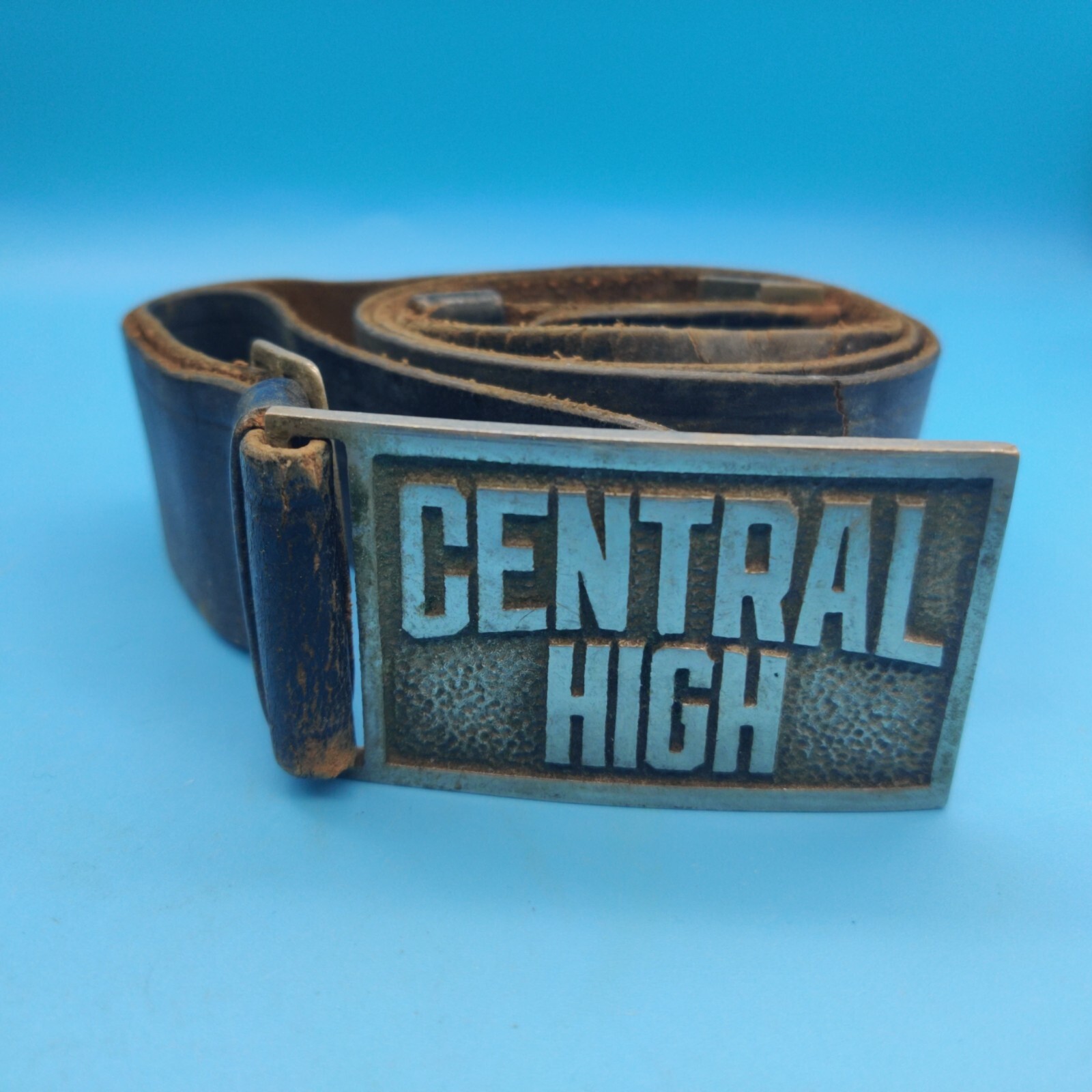 SCRANTON CHS Central High School Belt Buckle Leather Pennsylvania Art Deco SCRANTON CHS Central High School Belt Buckle Leather Pennsylvania Art Deco