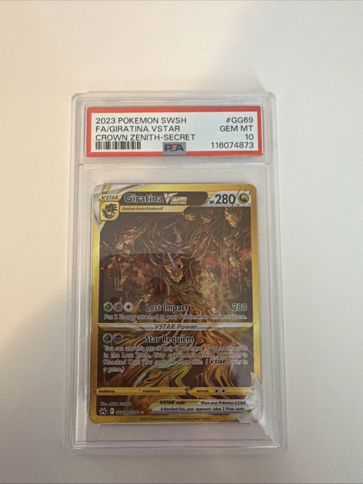 2023 Pokemon Crown Zenith Giratina VSTAR GG69/GG70 Gold Secret PSA 10 Gem Mint 2023 Pokemon Crown Zenith Giratina VSTAR GG69/GG70 Gold Secret PSA 10 Gem Mint