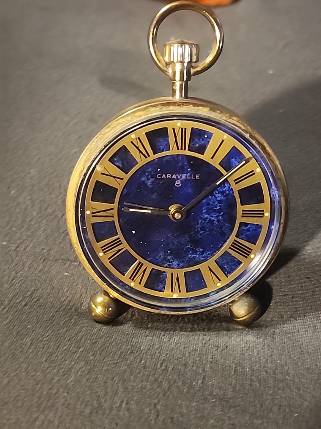 VINTAGE CARAVELLE MINI C2511 ALARM CLOCK 8 JEWELS SWISS windup Running Great VINTAGE CARAVELLE MINI C2511 ALARM CLOCK 8 JEWELS SWISS windup Running Great