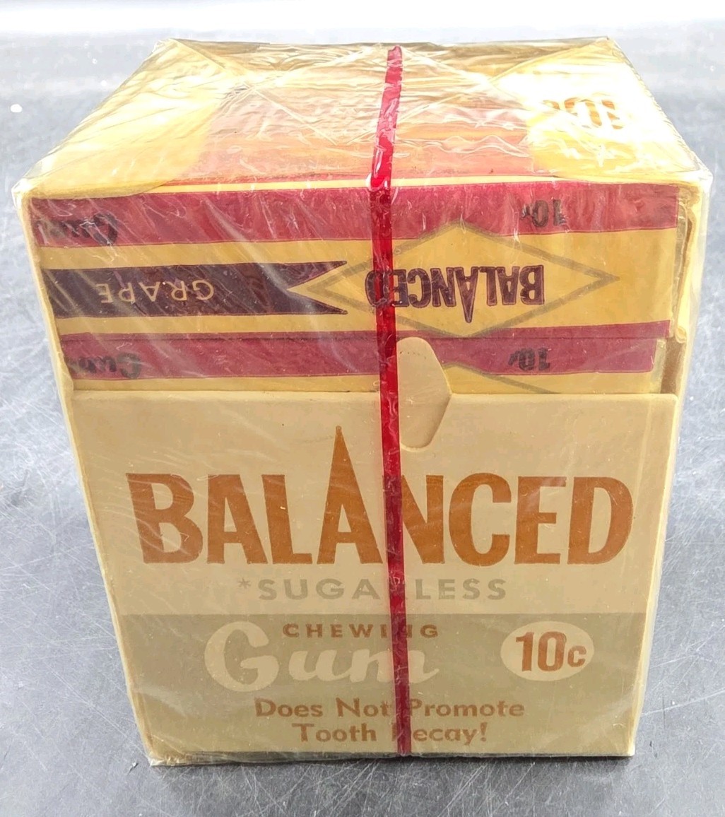 Vintage 1962 20 PACKS Balanced GRAPE Chewing Gum Unopened Made IN USA RARE Vintage 1962 20 PACKS Balanced GRAPE Chewing Gum Unopened Made IN USA RARE