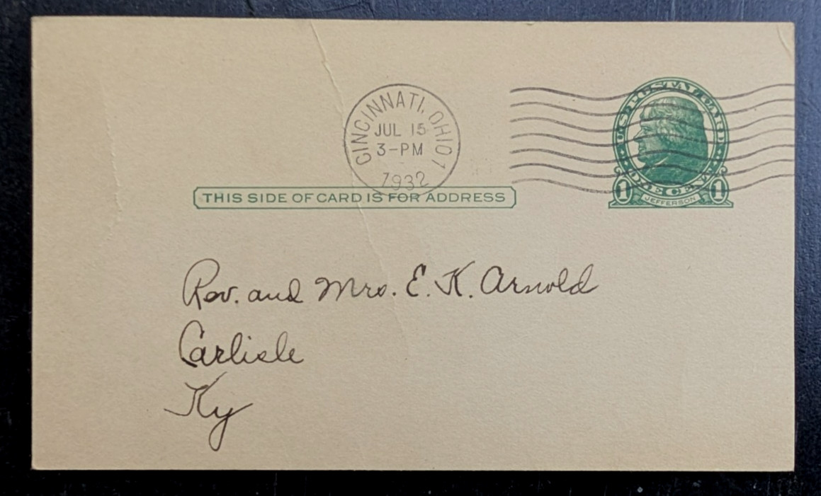 Vintage 1932 Kentucky Postcard WCKY Radio Performer Ruth Arnold to Carlisle KY Vintage 1932 Kentucky Postcard WCKY Radio Performer Ruth Arnold to Carlisle KY