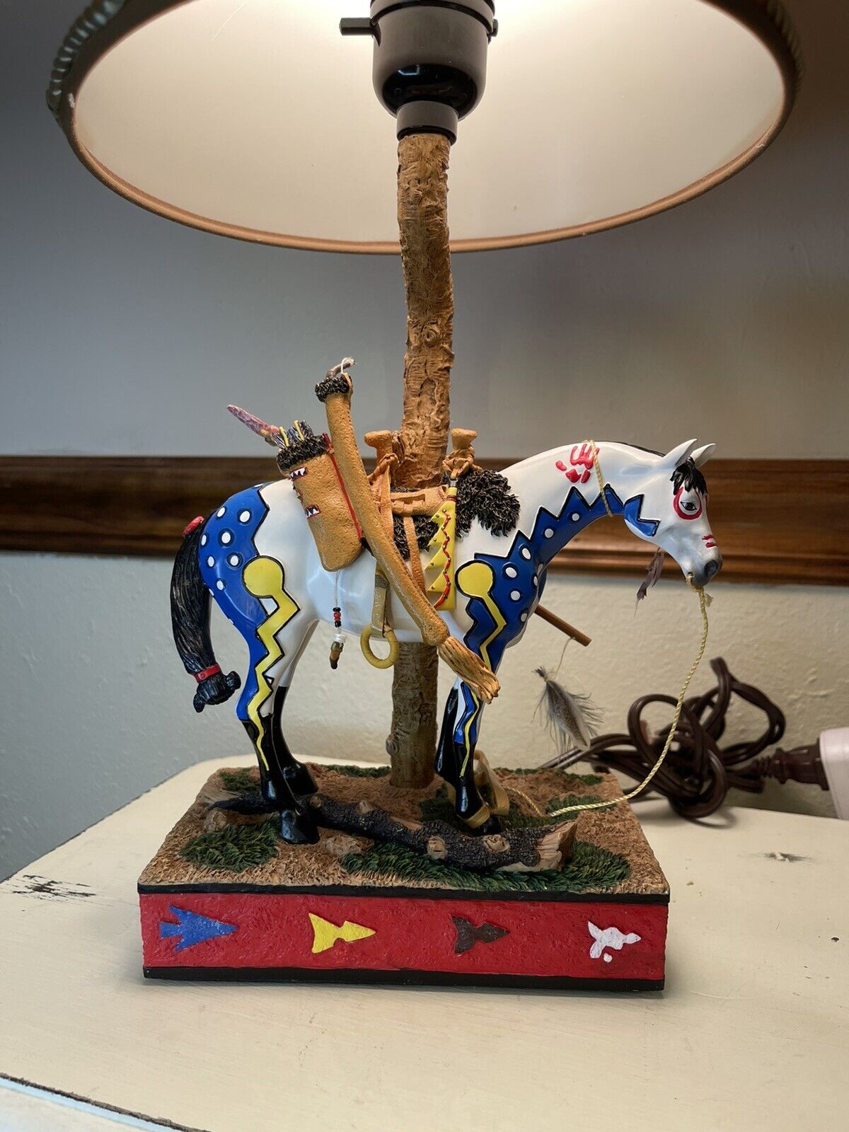 Trail of Painted Ponies Woodland Hunter Table Lamp #12485—2007 RETIRED 01/2010