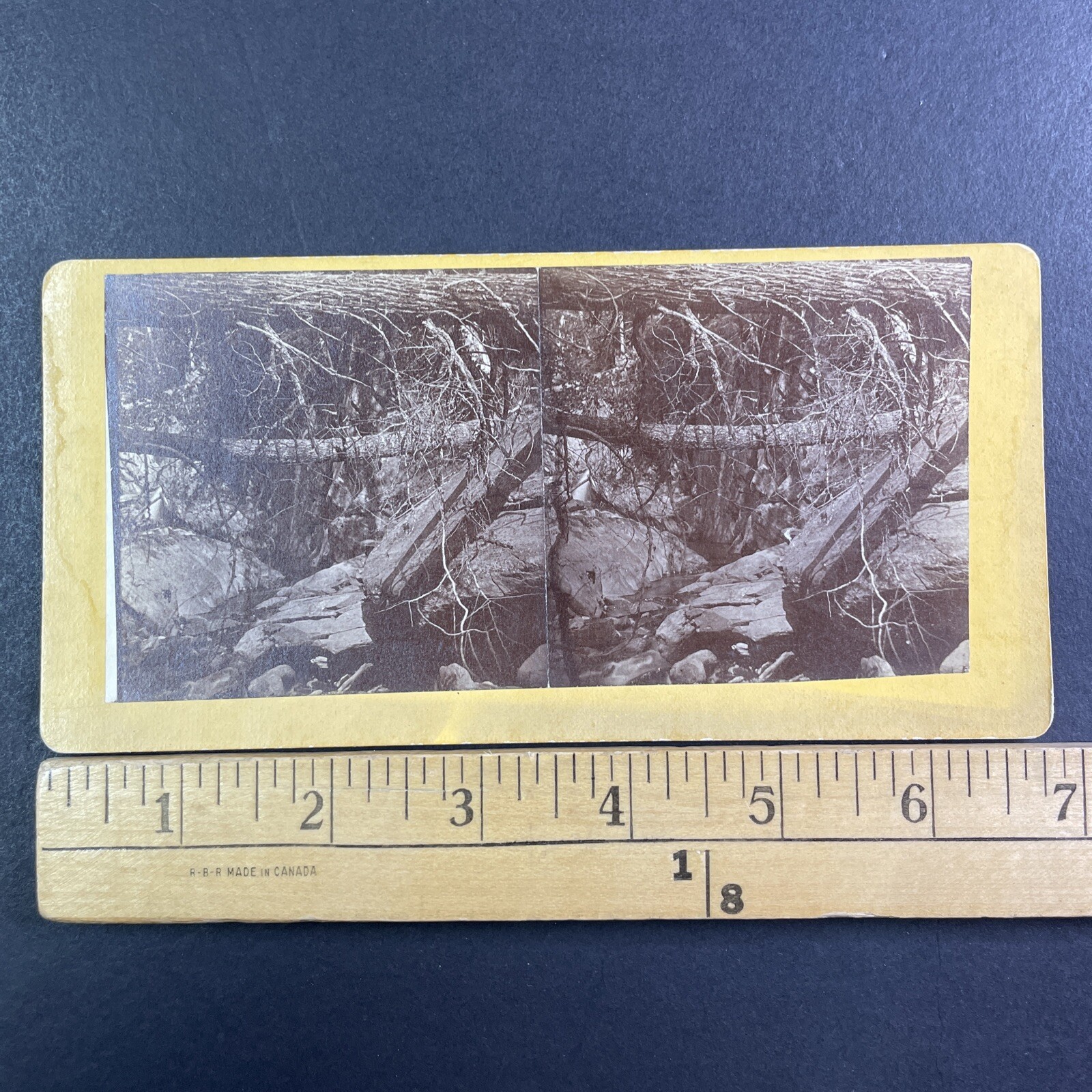 Saddleback Falls Stereoview Frank A. Morrill Maine 1870s Oquossoc