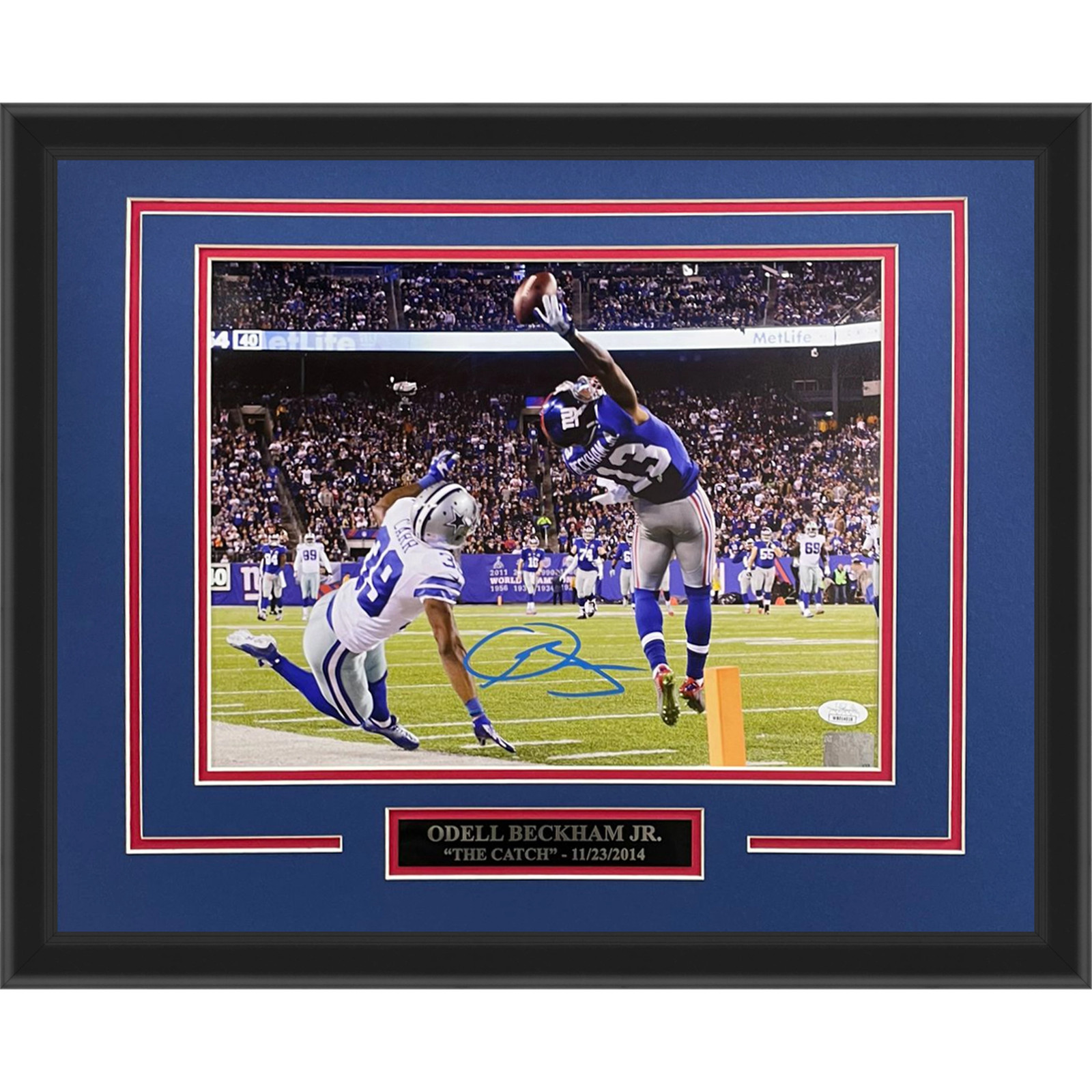 Odell Beckham Jr. Autographed New York Giants (The Catch) Deluxe Framed 11x14 Ph Odell Beckham Jr. Autographed New York Giants (The Catch) Deluxe Framed 11x14 Ph