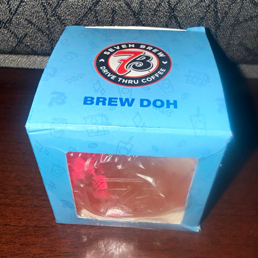7 Brew Brew Doh - PINK Cube Block, Clear Pink - Blue Box 7 Brew Brew Doh - PINK Cube Block, Clear Pink - Blue Box